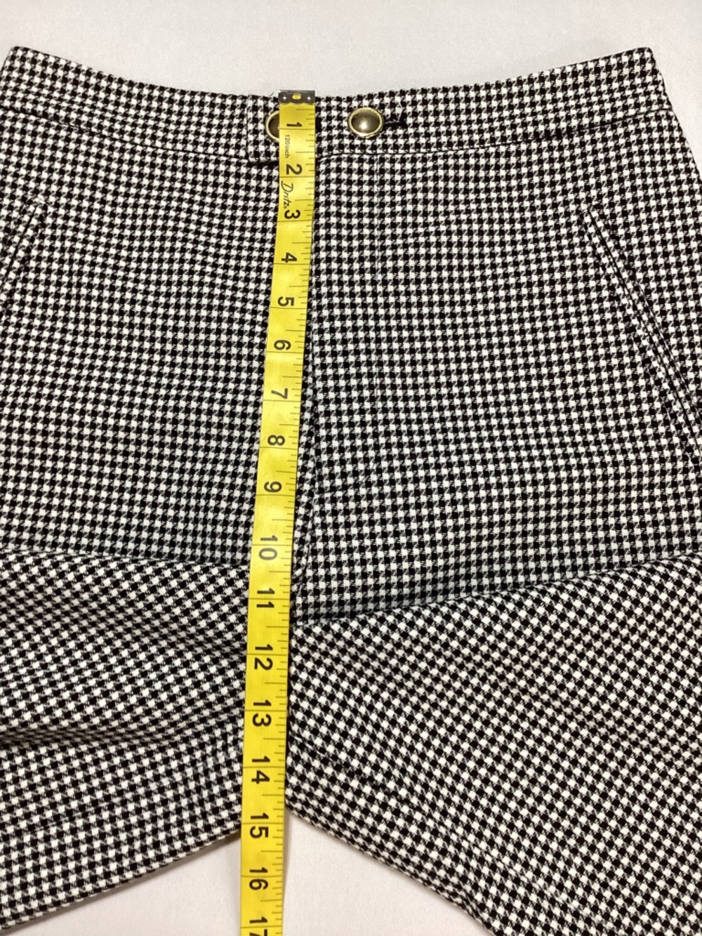 Anthropologie Maeve Black and White Houndstooth Culpte Shorts - Picture 12 of 15